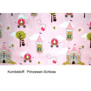 10cm Baumwolldruck "dream and a wish" Prinzessin-Schloss  hellrosa  by Riley Blake (Grundpreis € 14,00/m)